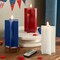 4th of July Flameless Candles with Remote, 3 Pack Patriotic Battery Operated Candles, Real Wax LED Candles Star Shape Fake Candle for Home Party White Blue Red